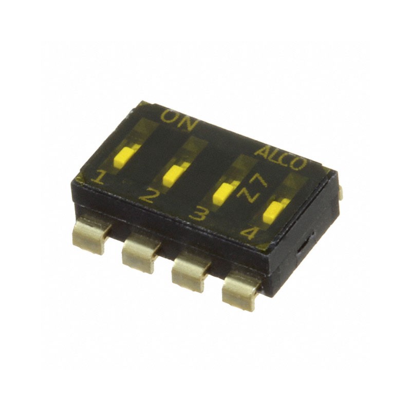 1 pcs : EDS04SNRSTU04Q - SWITCH SLIDE DIP SPST 0.025A 24V