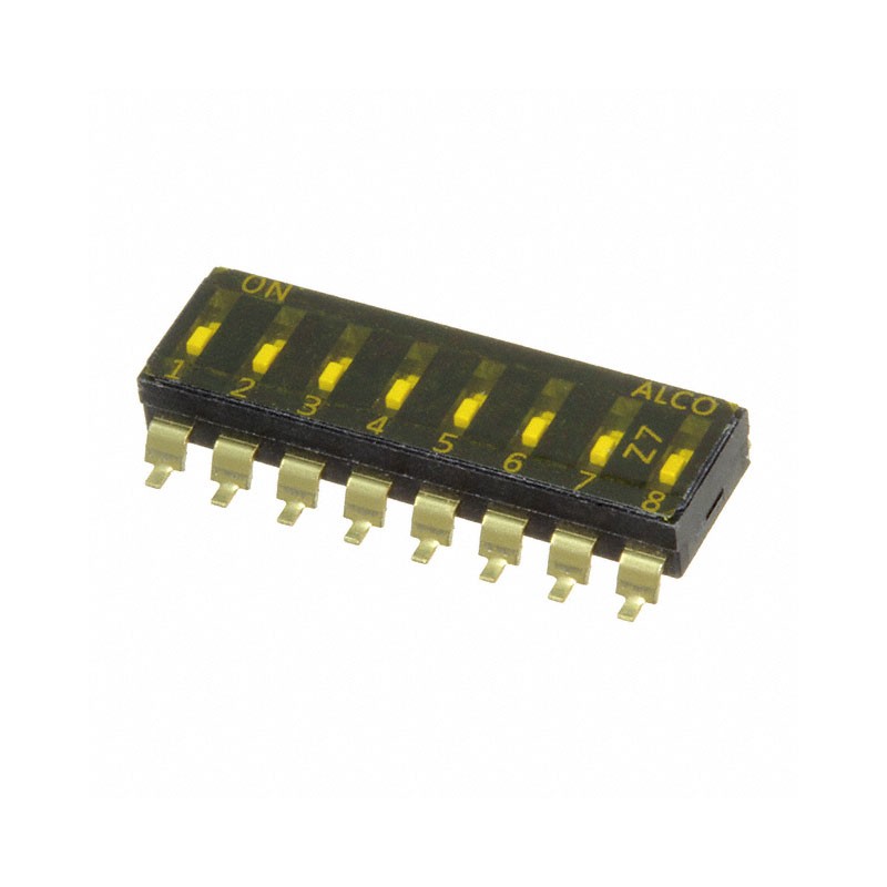 1 pcs : EDS08SGRSTR04Q - SWITCH SLIDE DIP SPST 0.025A 24V