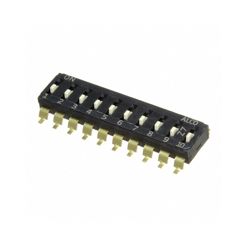 1 pcs : EDS10SGNNTU04Q - SWITCH SLIDE DIP SPST 0.025A 24V