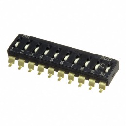 1 pcs : EDS10SGRNTR04Q - SWITCH SLIDE DIP SPST 0.025A 24V