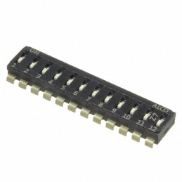1 pcs : EDS12SNRNTR04Q - SWITCH SLIDE DIP SPST 0.025A 24V