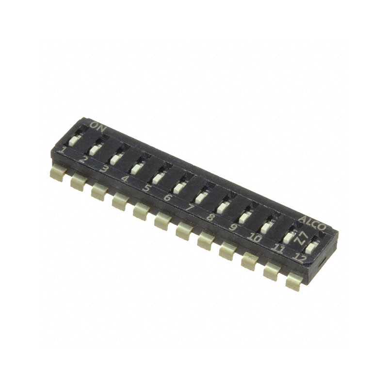 1 pcs : EDS12SNRNTU04Q - SWITCH SLIDE DIP SPST 0.025A 24V