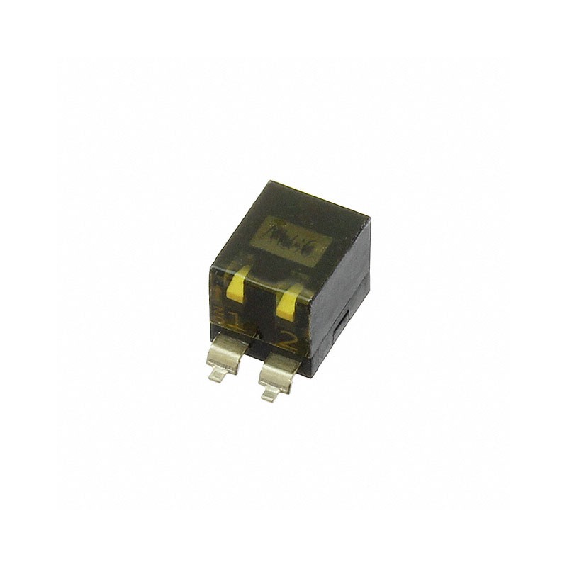 1 pcs : EDSP02SGRFSTU04 - SWITCH PIANO DIP SPST 0.025A 24V