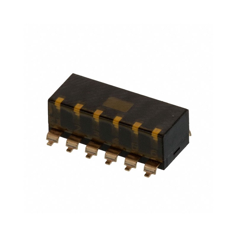1 pcs : EDSP06SGRNSTU04 - SWITCH PIANO DIP SPST 0.025A 24V