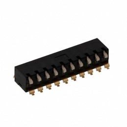 1 pcs : EDSP10SGLFNTR04 - SWITCH PIANO DIP SPST 0.025A 24V