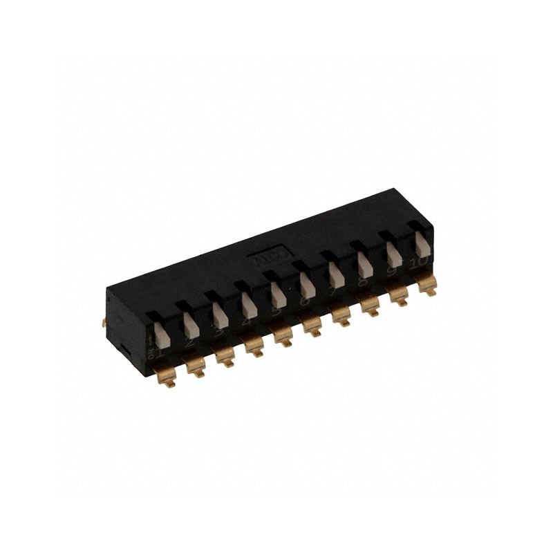 1 pcs : EDSP10SGLFNTR04 - SWITCH PIANO DIP SPST 0.025A 24V
