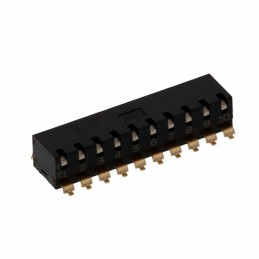 1 pcs : EDSP10SGRFNTU04 - SWITCH PIANO DIP SPST 0.025A 24V