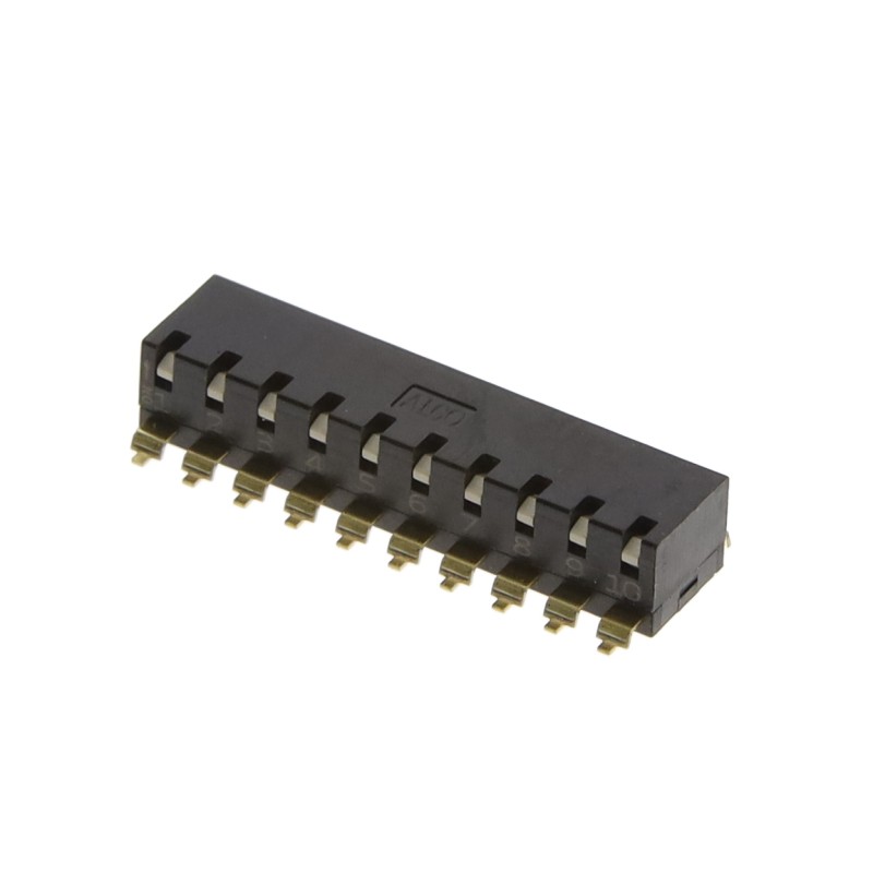 1 pcs : EDSP10SGRFSTR04 - SWITCH PIANO DIP SPST 0.025A 24V