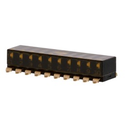 1 pcs : EDSP10SGRFSTU04 - SWITCH PIANO DIP SPST 0.025A 24V