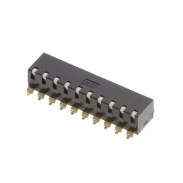 1 pcs : EDSP10SGRNSTR04 - SWITCH PIANO DIP SPST 0.025A 24V
