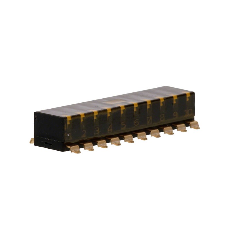 1 pcs : EDSP10SGRNSTU04 - SWITCH PIANO DIP SPST 0.025A 24V