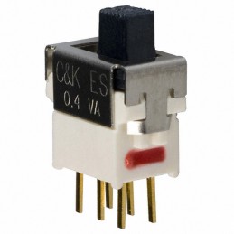 1 pcs : ES21MCBE - SWITCH SLIDE DPDT 0.4VA 20V