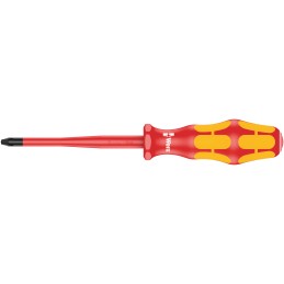 1 pcs - Wera Phillips Insulated Screwdriver, PH2 Tip, 100 mm Blade, VDE/1000V, 198 mm Overall