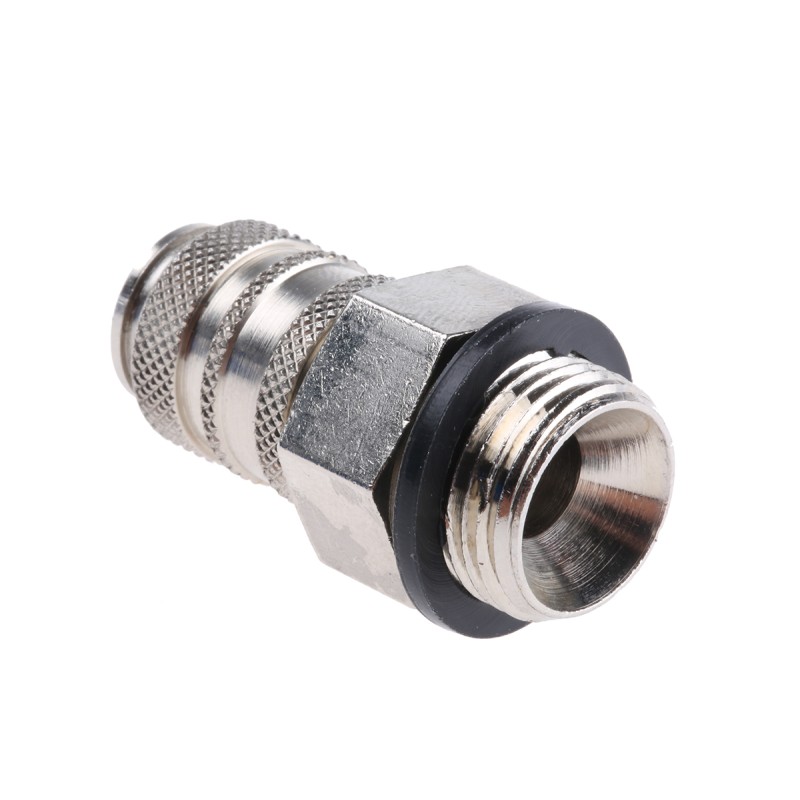 1 pcs - RS PRO Brass Male Pneumatic Quick Connect Coupling, G 3/8 Male Threaded