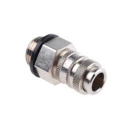 1 pcs - RS PRO Brass Male Pneumatic Quick Connect Coupling, G 3/8 Male Threaded