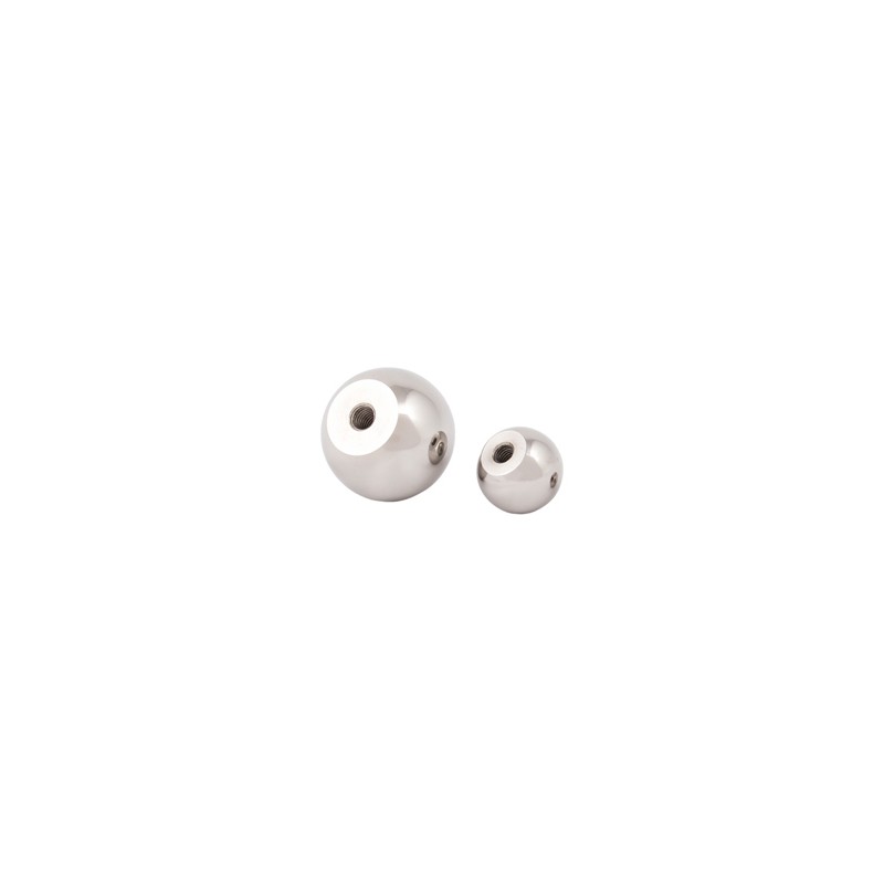 1 Bag of 2 - RS PRO Silver Ball Clamping Knob, M10, Threaded Hole