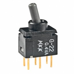 1 pcs : G22AP - SWITCH TOGGLE DPDT 0.4VA 28V