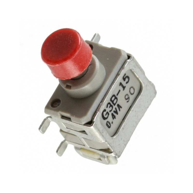 1 pcs : G3B15AH-R-YC - SWITCH PUSH SPDT 0.4VA 28V