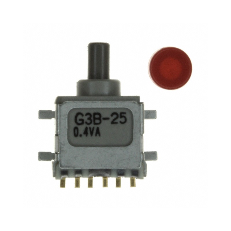 1 pcs : G3B25AH-R-XC - SWITCH PUSH DPDT 0.4VA 28V