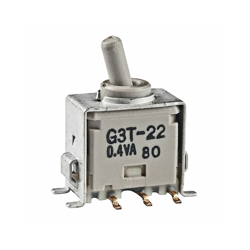 1 pcs : G3T22AB - SWITCH TOGGLE DPDT 0.4VA 28V