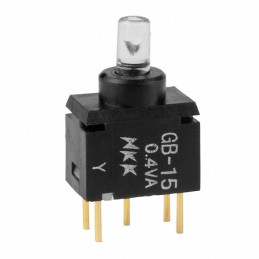 1 pcs : GB15JPD - SWITCH PUSH SPDT 0.4VA 28V