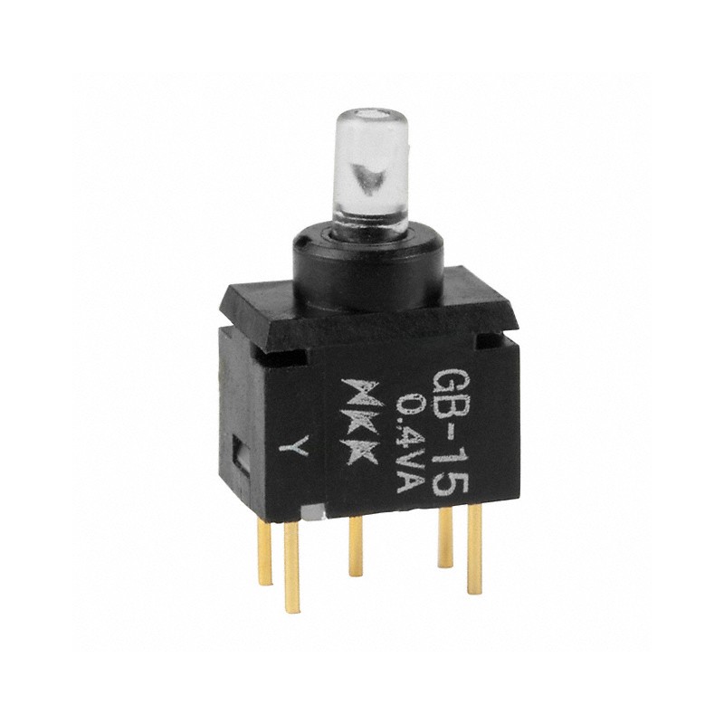 1 pcs : GB15JPD - SWITCH PUSH SPDT 0.4VA 28V