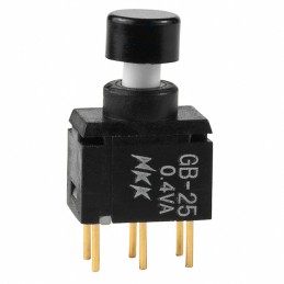 1 pcs : GB25AP-XA - SWITCH PUSH DPDT 0.4VA 28V