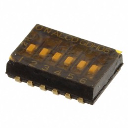 1 pcs : GDH06SA04 - SWITCH SLIDE DIP SPST 0.025A 24V