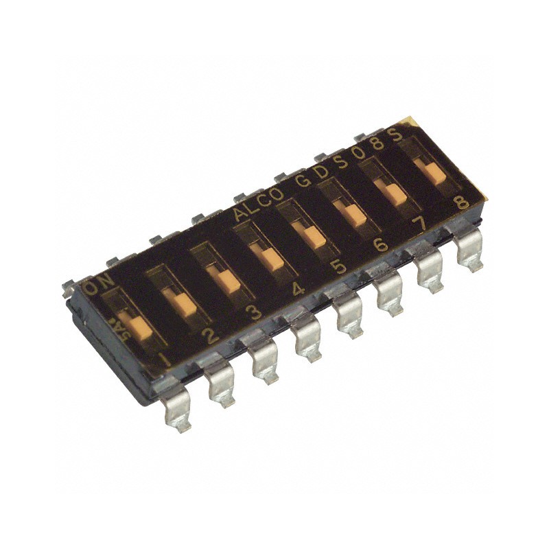 1 pcs : GDS08S04 - SWITCH SLIDE DIP SPST 0.025A 24V
