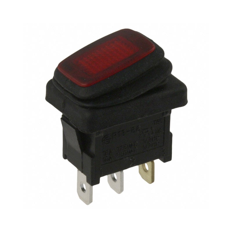 1 pcs : GRB066B802BR1 - SWITCH ROCKER SPST 16A 125V