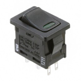 1 pcs : GRB066L02BBGGL1 - SWITCH ROCKER SPST 16A 125V