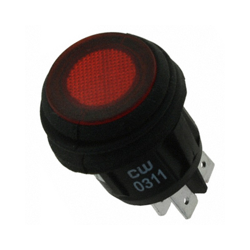 1 pcs : GRB244B802BR1 - SWITCH ROCKER DPST 16A 125V