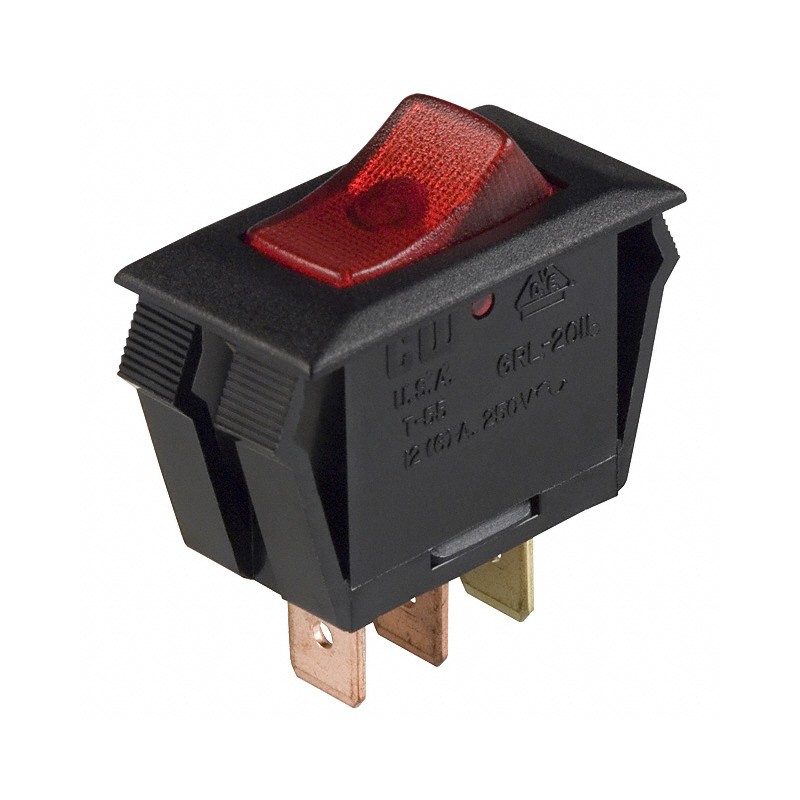 1 pcs : GRL-2011-1600 - SWITCH ROCKER SPST 16A 125V