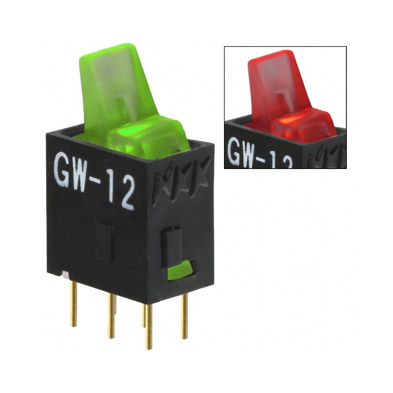 1 pcs : GW12LJPCF - SWITCH ROCKER SPDT 0.4VA 28V