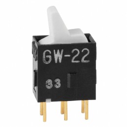 1 pcs : GW22LBP - SWITCH ROCKER DPDT 0.4VA 28V