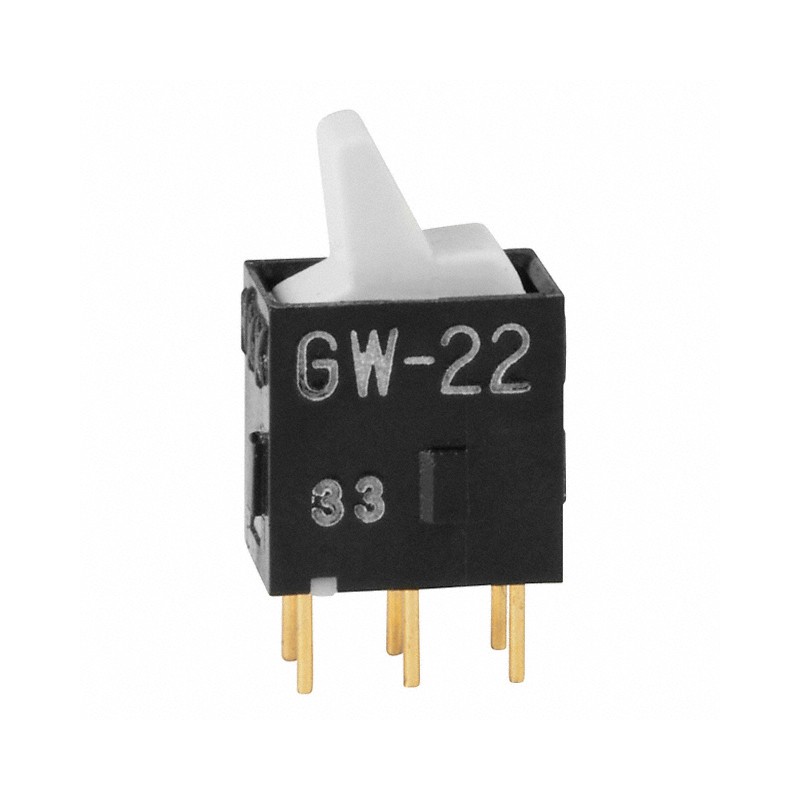 1 pcs : GW22LBP - SWITCH ROCKER DPDT 0.4VA 28V