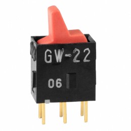 1 pcs : GW22LCP - SWITCH ROCKER DPDT 0.4VA 28V