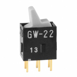 1 pcs : GW22LHP - SWITCH ROCKER DPDT 0.4VA 28V