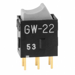 1 pcs : GW22RHP - SWITCH ROCKER DPDT 0.4VA 28V