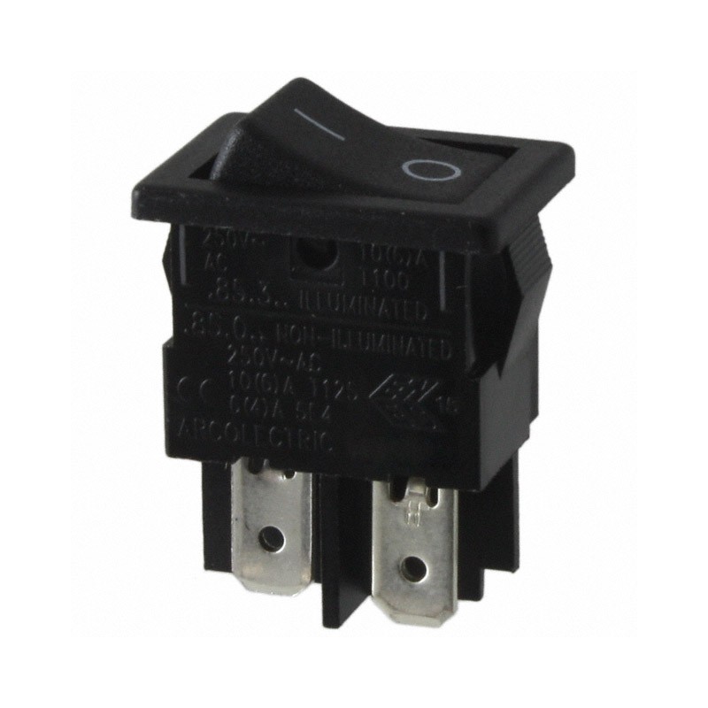 1 pcs : H8500VBBB-551W - SWITCH ROCKER SPST 15A 250V