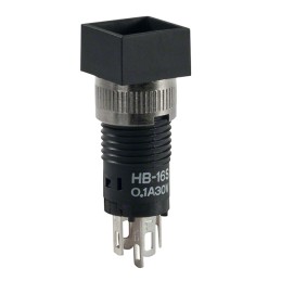 1 pcs : HB16SKW01 - SWITCH PUSH SPDT 0.1A 30V
