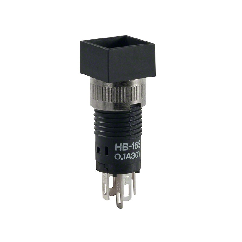 1 pcs : HB16SKW01 - SWITCH PUSH SPDT 0.1A 30V