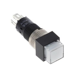 1 pcs : HB16SKW01-5F-JB - SWITCH PUSH SPDT 0.1A 30V