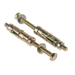 1 Bag of 10 - RS PRO Carbon Steel Shield Anchor Loose Bolt M6 x 45mm, 12mm Fixing Hole