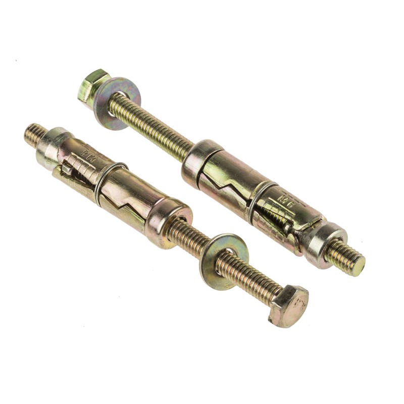 1 Bag of 10 - RS PRO Carbon Steel Shield Anchor Loose Bolt M6 x 45mm, 12mm Fixing Hole