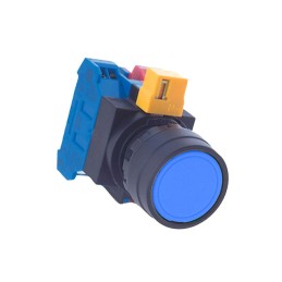 1 pcs : HW1B-M1F10-S - 22MM PUSHBUTTON BLUE