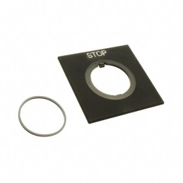 1 pcs : HWAS-125 - 22MM STOP NAMEPLATE
