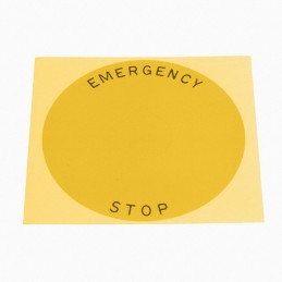 1 pcs : HWAV5F-27 - STICKER EMERGENCY STOP