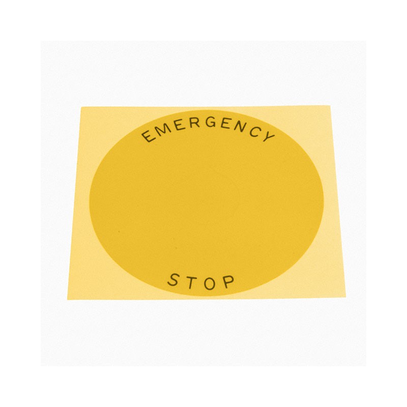 1 pcs : HWAV5F-27 - STICKER EMERGENCY STOP