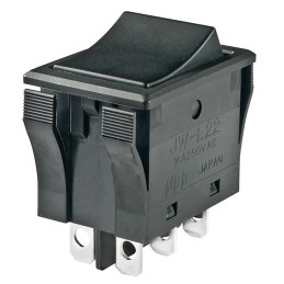 1 pcs : JWL22RAA/UCV-WL - SWITCH ROCKER DPDT 16A 125V